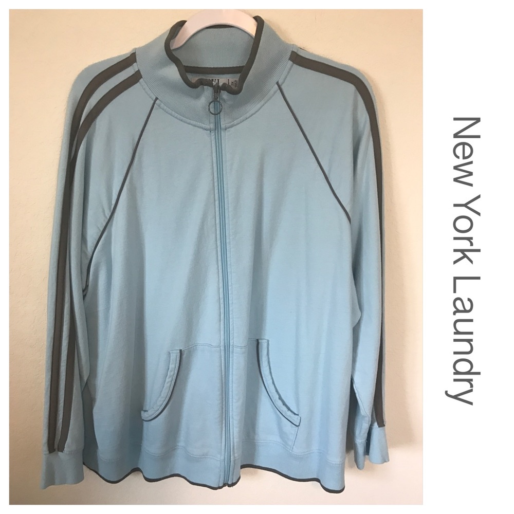 Blue & Grey Knit Jacket